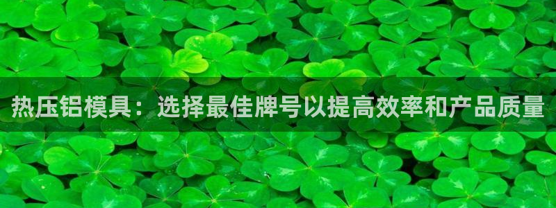 emc易倍网页版：热压铝模具：选择最佳牌号以提高效率和产
