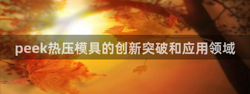 emc频率：peek热压模具的创新突破和应用领域